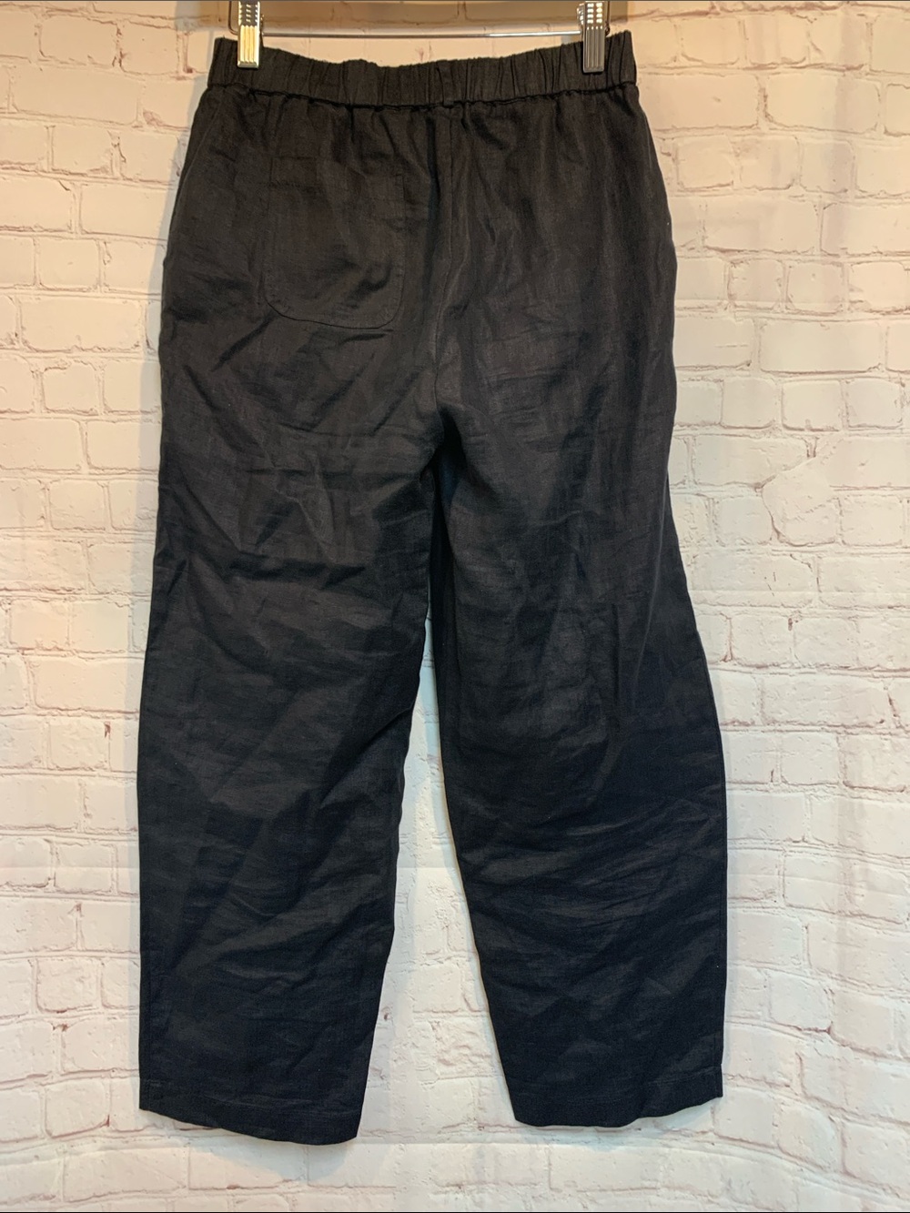 Quince European Linen Black Crop Pants Size XS - Picture 6 of 6